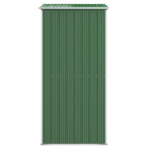 vidaXL Trädgårdsskjul grön 192x108x223 cm galvaniserat stål