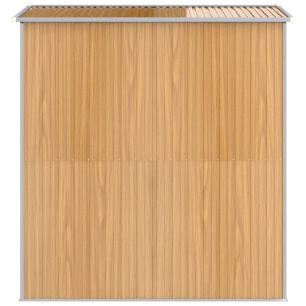 vidaXL Trädgårdsskjul ljusbrun 192x191x223 cm galvaniserat stål