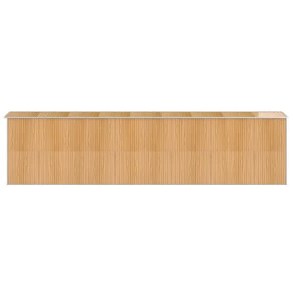 vidaXL Trädgårdsskjul ljusbrun 192x772x223 cm galvaniserat stål