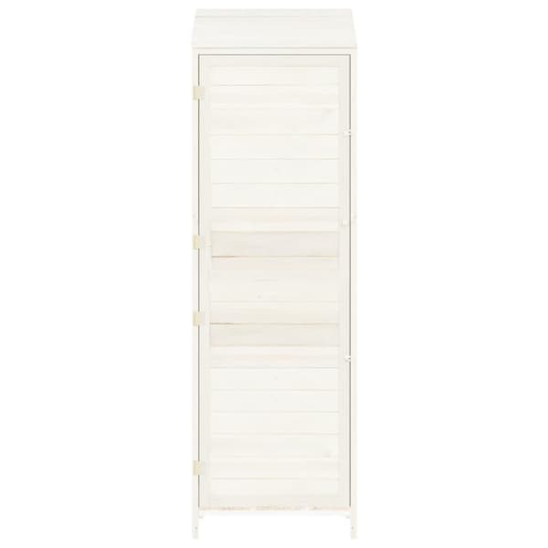 vidaXL haveskur 55x52x174,5 cm massivt fyrretræ hvid
