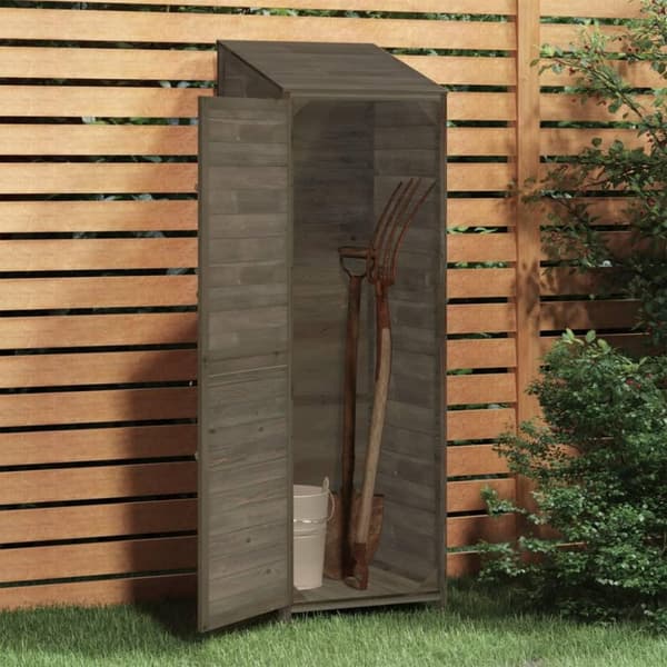 vidaXL haveskur 55x52x174,5 cm massivt fyrretræ antracitgrå