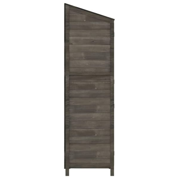 vidaXL haveskur 55x52x174,5 cm massivt fyrretræ antracitgrå
