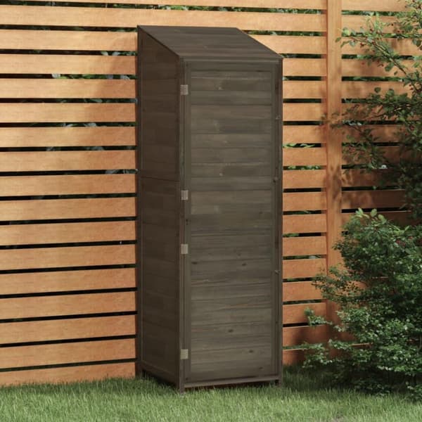 vidaXL haveskur 55x52x174,5 cm massivt fyrretræ antracitgrå