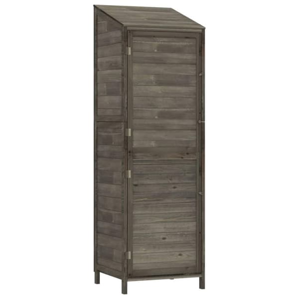 vidaXL haveskur 55x52x174,5 cm massivt fyrretræ antracitgrå