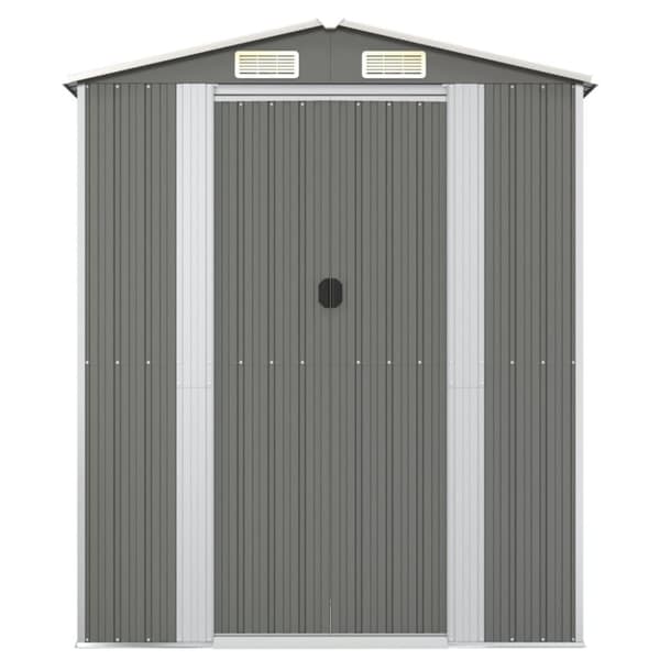 vidaXL haveskur 192x108x223 cm galvaniseret stål lysegrå