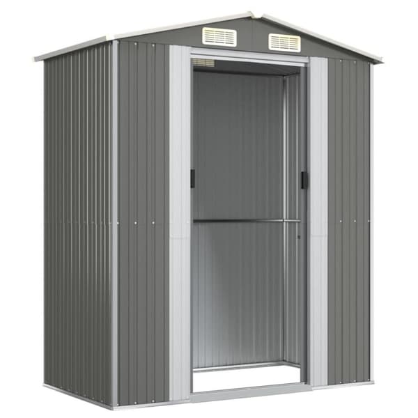 vidaXL haveskur 192x108x223 cm galvaniseret stål lysegrå
