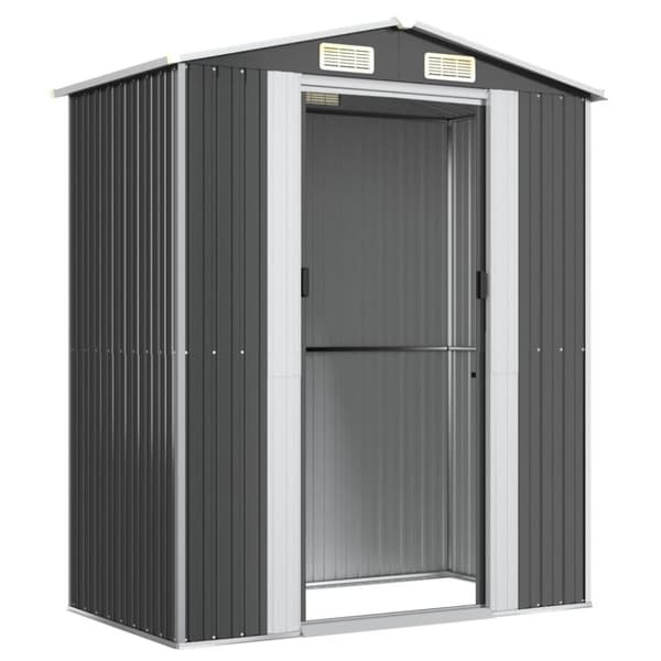 vidaXL haveskur 192x108x223 cm galvaniseret stål antracitgrå