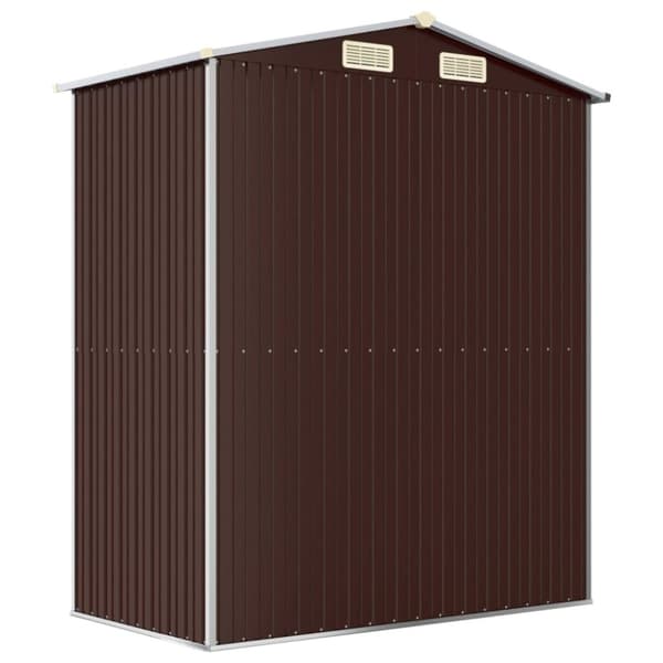 vidaXL haveskur 192x108x223 cm galvaniseret stål mørkebrun