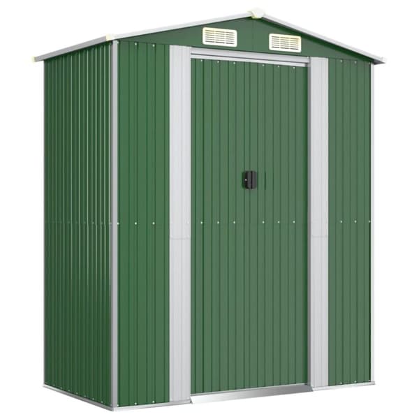 vidaXL haveskur 192x108x223 cm galvaniseret stål grøn