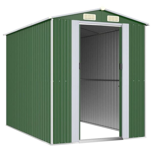 vidaXL haveskur 192x274x223 cm galvaniseret stål grøn