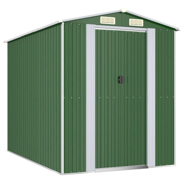 vidaXL haveskur 192x274x223 cm galvaniseret stål grøn
