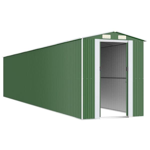 vidaXL haveskur 192x1021x223 cm galvaniseret stål grøn
