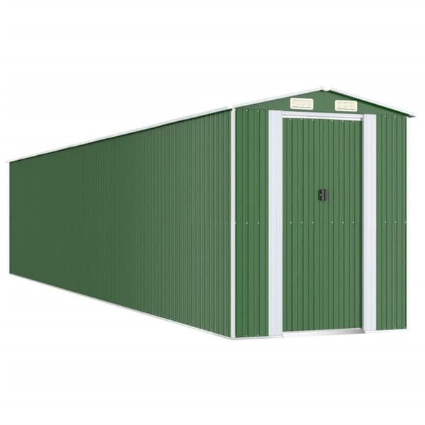 vidaXL haveskur 192x1021x223 cm galvaniseret stål grøn