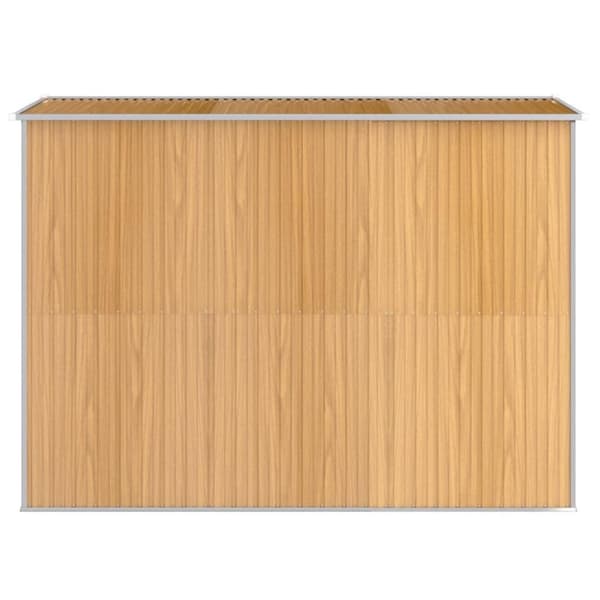vidaXL haveskur 192x274x223 cm galvaniseret stål lysebrun