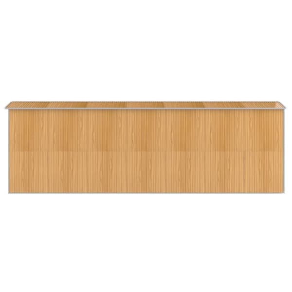 vidaXL haveskur 192x606x223 cm galvaniseret stål lysebrun