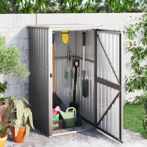 vidaXL redskabsskur til haven 88x89x161 cm galvaniseret stål grå