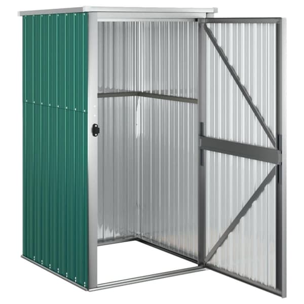 vidaXL redskabsskur til haven 88x89x161 cm galvaniseret stål grøn