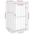 Miniatyrbillede 7 af 9: vidaXL redskabsskur til haven 88x89x161 cm galvaniseret stål antracit