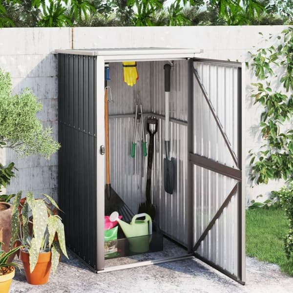 vidaXL redskabsskur til haven 88x89x161 cm galvaniseret stål antracit