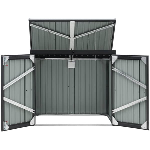 Uniprodo Soplåda metall - 2 ton (240 L) - låsbar