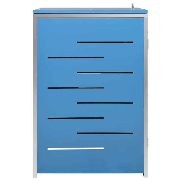 enkelt skraldespandsskjuler 69x77,5x112,5 cm rustfrit stål