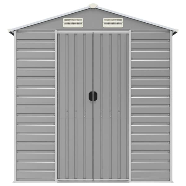 haveskur 191x725x198 cm galvaniseret stål lysegrå
