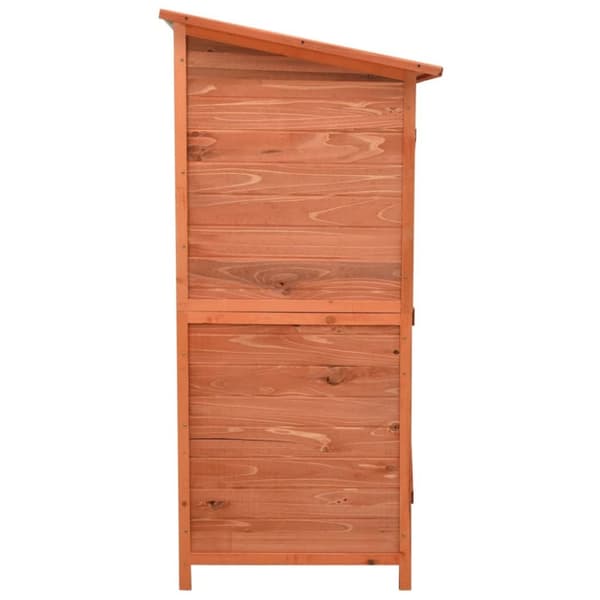 redskabsskur til haven 136x75x160 cm massivt grantræ