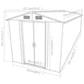 Miniatyrbillede 9 af 9: haveskur 257x779x181 cm galvaniseret stål grå