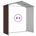 Miniatyrbillede 9 af 10: haveskur 191x470x198 cm galvaniseret stål brun