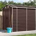 Miniatyrbillede 1 af 10: haveskur 191x470x198 cm galvaniseret stål brun