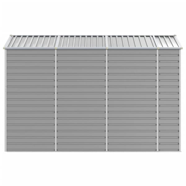 haveskur 191x300x198 cm galvaniseret stål lysegrå