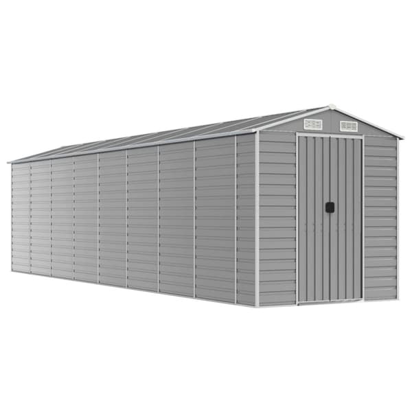 haveskur 191x810x198 cm galvaniseret stål lysegrå