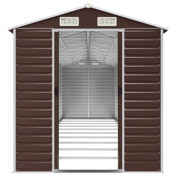 haveskur 191x895x198 cm galvaniseret stål brun
