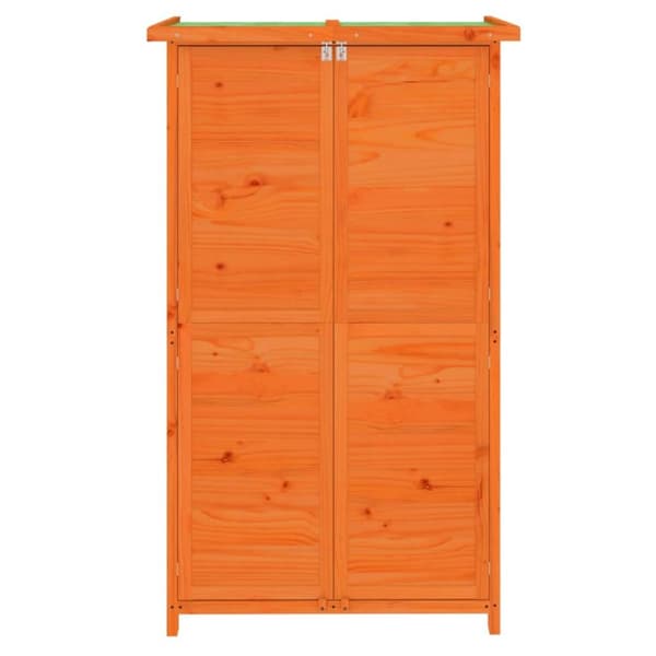 Trädgårdsbod brun 83x57x140 cm massiv furu