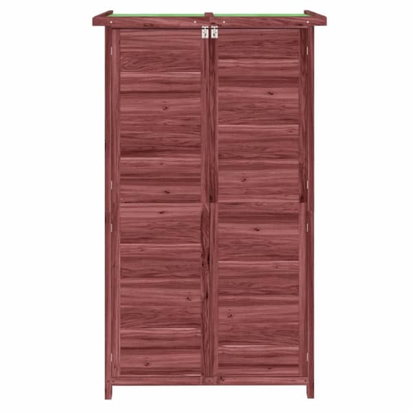 redskabsskur til haven 83x57x140 cm massivt fyrretræ mokkafarve