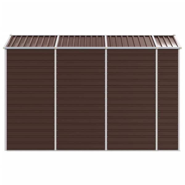 Trädgårdsskjul brun 191x300x198 cm galvaniserat stål