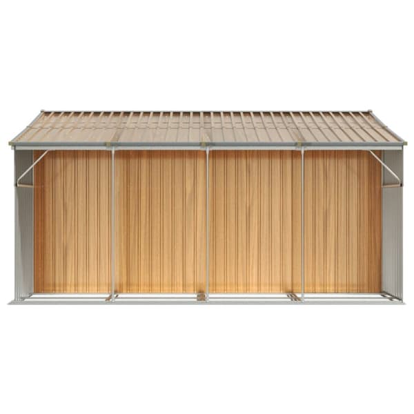 haveskur 277x365,5x179 cm galvaniseret stål lysebrun
