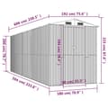 Miniatyrbillede 8 af 8: haveskur 192x606x223 cm galvaniseret stål lysebrun
