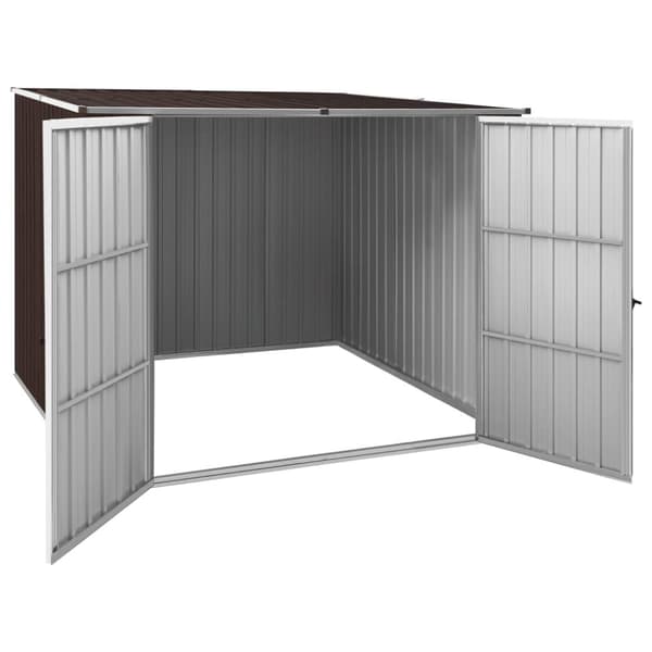 haveskur 195x198x159 cm galvaniseret stål brun