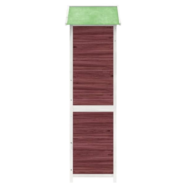 redskabsskur 120x53,5x170 cm massivt fyrretræ mokkafarvet