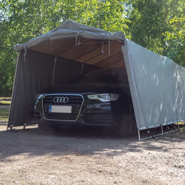 Fornorth Bærbar Garasje 3,2x6m, Lysegrå