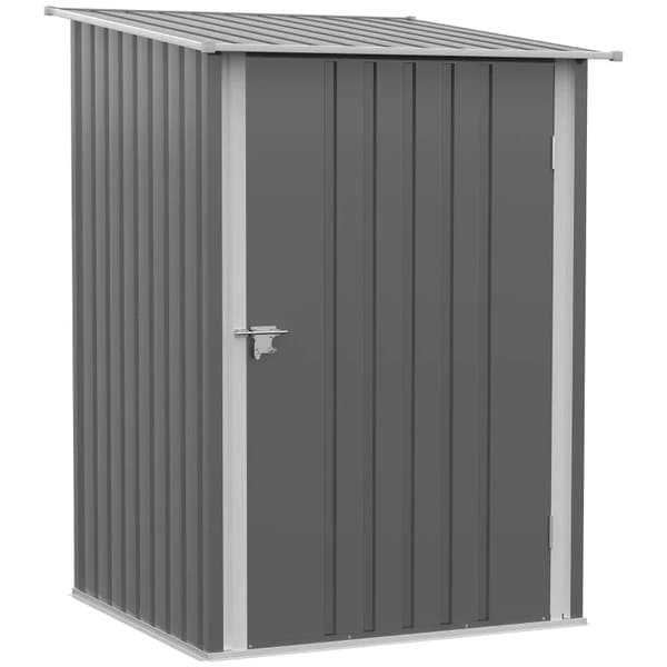 Rootz Verktygsskjul - Trädgårdsredskapsskjul - Kompakt skjul - Verktygsskjul i metall - Grå - 100 x 103 x 160 cm