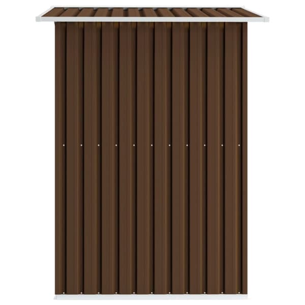 vidaXL Förvaringsbod brun 204x132x186 cm stål -  Förråd & Redskapsbodar