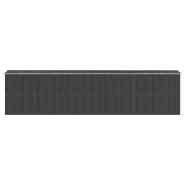 vidaXL haveskur 192x855x223 cm galvaniseret stål antracitgrå -  Skure & Redskabsskure