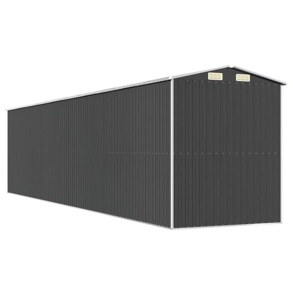 vidaXL haveskur 192x855x223 cm galvaniseret stål antracitgrå -  Skure & Redskabsskure