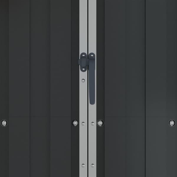 vidaXL haveskur 116x45x175 cm galvaniseret stål antracitgrå -  Skure & Redskabsskure