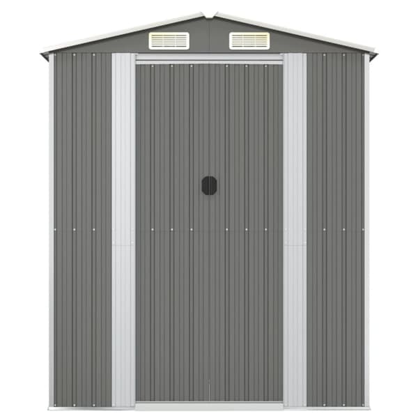 vidaXL haveskur 192x108x223 cm galvaniseret stål lysegrå - Skure & Redskabsskure