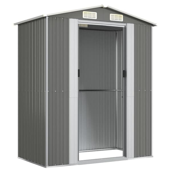 vidaXL haveskur 192x108x223 cm galvaniseret stål lysegrå - Skure & Redskabsskure