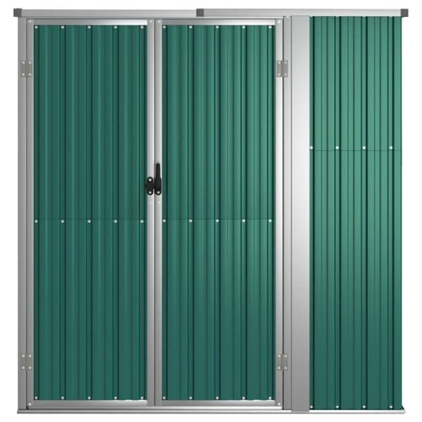 vidaXL redskabsskur til haven 161x89x161 cm galvaniseret stål grøn -  Skure & Redskabsskure
