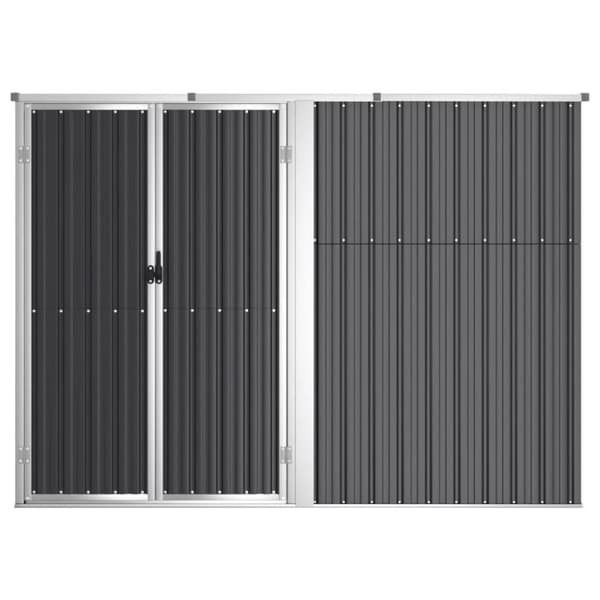 vidaXL redskabsskur til haven 225x89x161 cm galvaniseret stål antracit -  Skure & Redskabsskure
